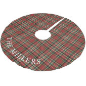 Classic Red Plaid Christmas Personalized Holiday Kerstboom Rok (Gekanteld)