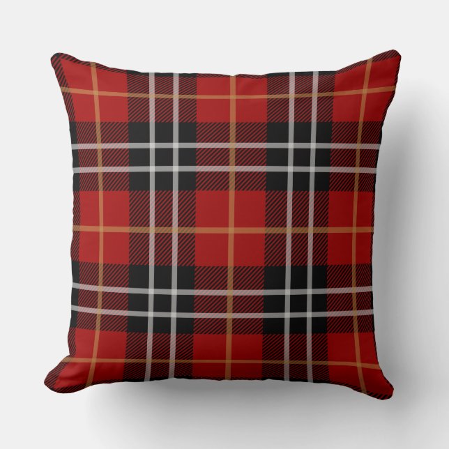Classic Red Plaid Throw Pillow Kussen (Voorkant)