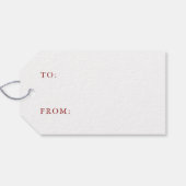 Classic Red Plaid To From Vintage Holiday Cadeaulabel (Achterkant Horizontaal)