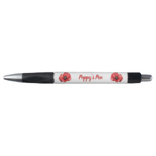 Classic Red Poppy Naam Pen