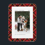 Classic Red Pset Pattern Merry kerstfoto Magneet<br><div class="desc">Breng een vleugje vakantiejuichen naar uw huis met onze Photo Christmas Magnet! Perfect voor het weergeven van gekoesterde herinneringen, deze magneet stelt u in staat om het te personaliseren met uw favoriete feestelijke foto, waardoor het een unieke toevoeging is aan uw vakantiedecor. Een ideaal cadeau voor familie en vrienden -...</div>