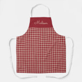 Classic Red Pset Pattern Schort met naam (Voorkant)