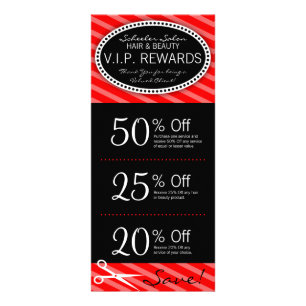 Classic Red Salon Coupons Reclamekaart