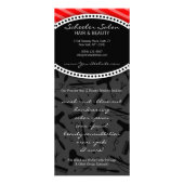 Classic Red Salon Coupons Reclamekaart (Achterkant)