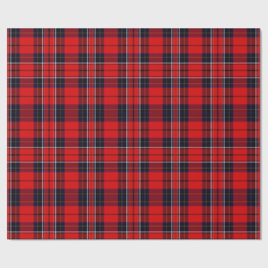 Classic Red Scottish Tartan Seamless Pattern Cadeaupapier (Vlak)