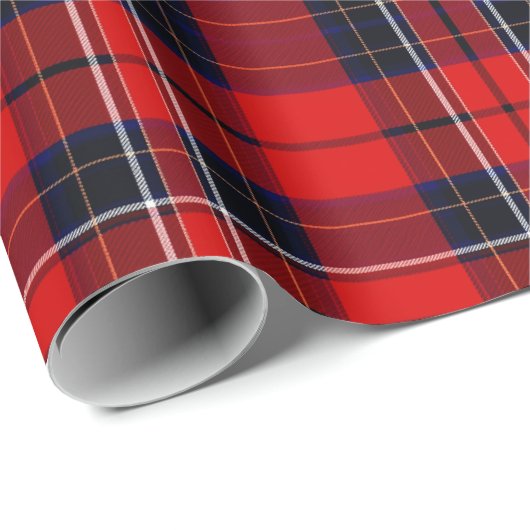 Classic Red Scottish Tartan Seamless Pattern Cadeaupapier (Rol Hoek)