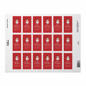 Classic Red Snowman Family Christmas Etiket (Full Sheet)