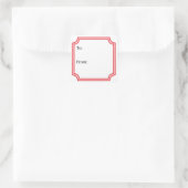 Classic Red Square Sticker (Tas)