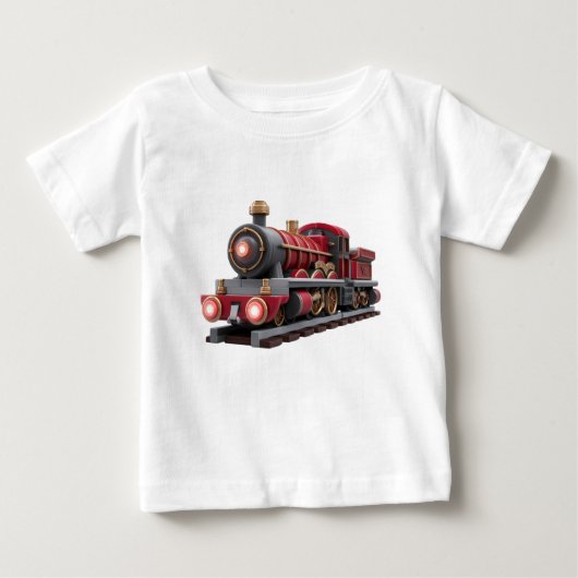 Classic Red Steam Train – Adventure Kids T-Shirt (Voorkant)