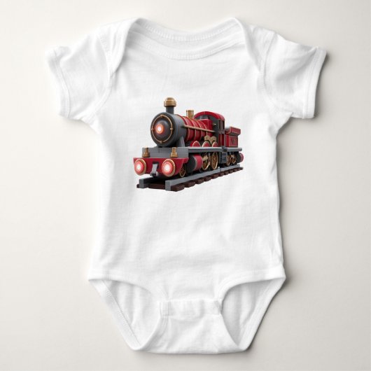 Classic Red Steam Train – Adventure Kids T-Shirt  (Voorkant)