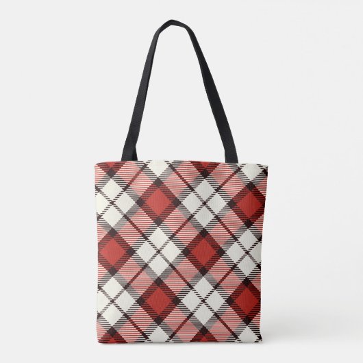 Classic Red Tartan Check Tote Bag (Achterkant)