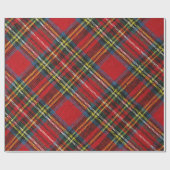 Classic Red Tartan Plaid Christmas Wrapping Paper Cadeaupapier (Vlak)