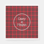 Classic Red Tartan Pset Paper Napkin Servet (Voorkant)