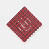 Classic Red Tartan Pset Paper Napkin Servet (Hoek)