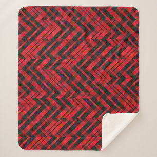 Classic Red Tartan Pset Sherpa Blanket Deken