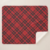 Classic Red Tartan Pset Sherpa Blanket Deken (Voorkant (horizontaal))