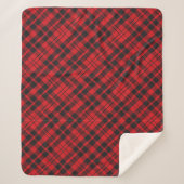 Classic Red Tartan Pset Sherpa Blanket Sherpa Deken (Voorkant)