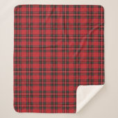 Classic Red Tartan Pset Sherpa Blanket Sherpa Deken (Voorkant)