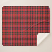 Classic Red Tartan Pset Sherpa Blanket Sherpa Deken (Voorkant (horizontaal))