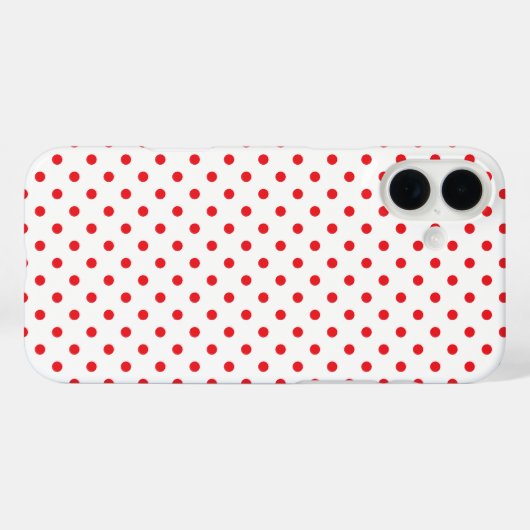 Classic Red Tiny Polka Dot Pattern Case-Mate iPhone Case (Achterkant (horizontaal))