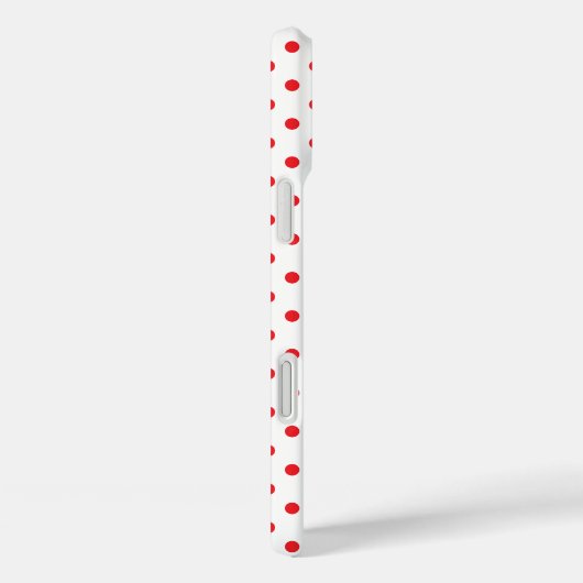 Classic Red Tiny Polka Dot Pattern Case-Mate iPhone Case (Achterkant / Rechts)