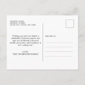 Classic Red Tis the Season Photo met kerstfeestdag Briefkaart (Achterkant)