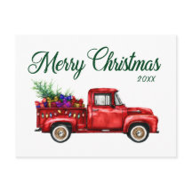 Classic Red Truck Tree cadeau voor prettig kerstja