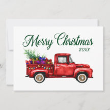 Classic Red Truck Tree cadeau voor prettig kerstja