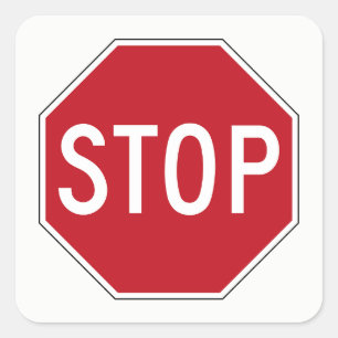 Classic Red USA stopteken verkeer/weg Stickers