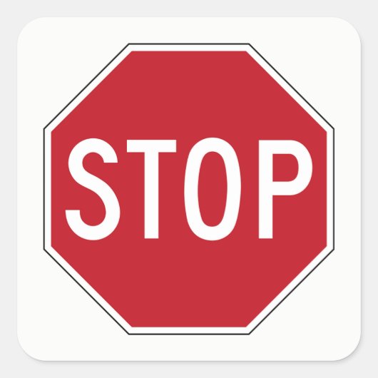 Classic Red USA stopteken verkeer/weg Stickers (Voorkant)