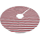 Classic Red White Black Stripe Kerstboom Rok (Gekanteld)