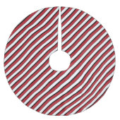 Classic Red White Black Stripe Kerstboom Rok (Voorkant)