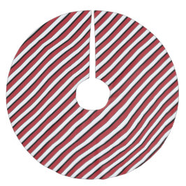 Classic Red White Black Stripe Kerstboom Rok