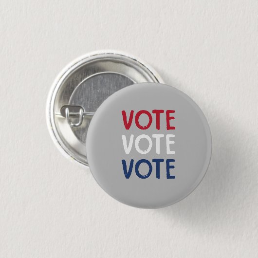 Classic Red White & Blue Vote Button (Voorkant /achterkant)