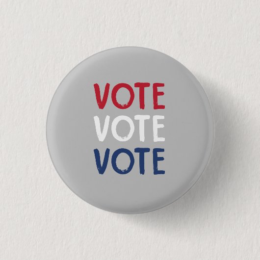 Classic Red White & Blue Vote Button (Voorkant)