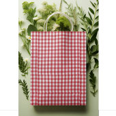 Classic Red & White Buffalo Check Gingham Pattern  Klein Cadeauzakje