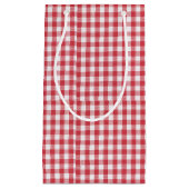 Classic Red & White Buffalo Check Gingham Pattern Klein Cadeauzakje (Voorkant)