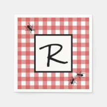 Classic Red White Gingham Ants BBQ Picnic