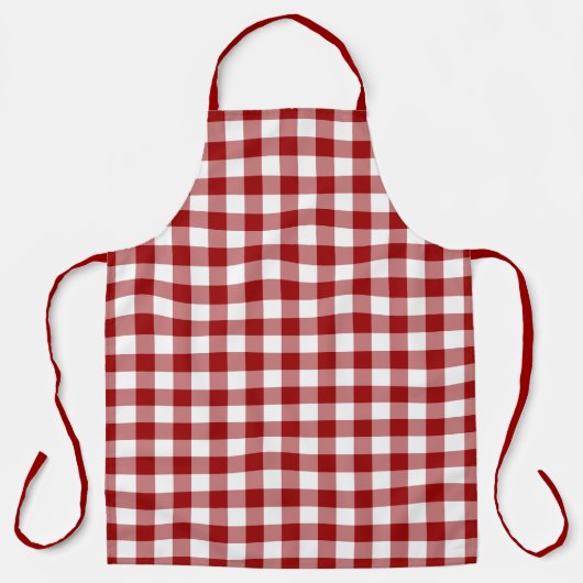 Classic Red White Gingham Check Patroon Schort (Voorkant)