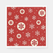 Classic Red & White Snowflakes Christmas Holiday Servet (Voorkant)