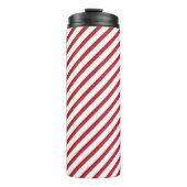 Classic Red White Stripe Thermal Tumbler for Styli Thermosbeker (Voorkant)
