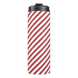 Classic Red White Stripe Thermal Tumbler for Styli Thermosbeker