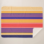 CLASSIC RED YELLOW BLUE STRIPES SHERPA DEKEN (Voorkant (horizontaal))
