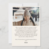 Classic Refined Neutral Gray Christmas Photo Feestdagenkaart (Achterkant)