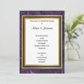 CLASSIC REGAL PAARS BLACK GOLD LAYER WEDING KAART (Staand voorkant)