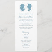 Classic Regency Blue Cameo Wedding Ceremony Programmakaart (Voorkant)
