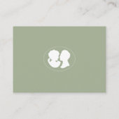 Classic Regency Green Cameo Wedding Accommodations Informatiekaartje (Achterkant)