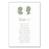 Classic Regency Green Cameo Wedding Kaart (Voorkant)