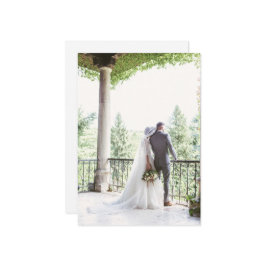 Classic Regency Paarse Cameo Wedding Photo Bedankkaart