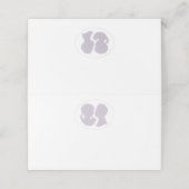 Classic Regency Paarse Cameo Wedding Plaatskaartje (Buitenkant ongevouwen)